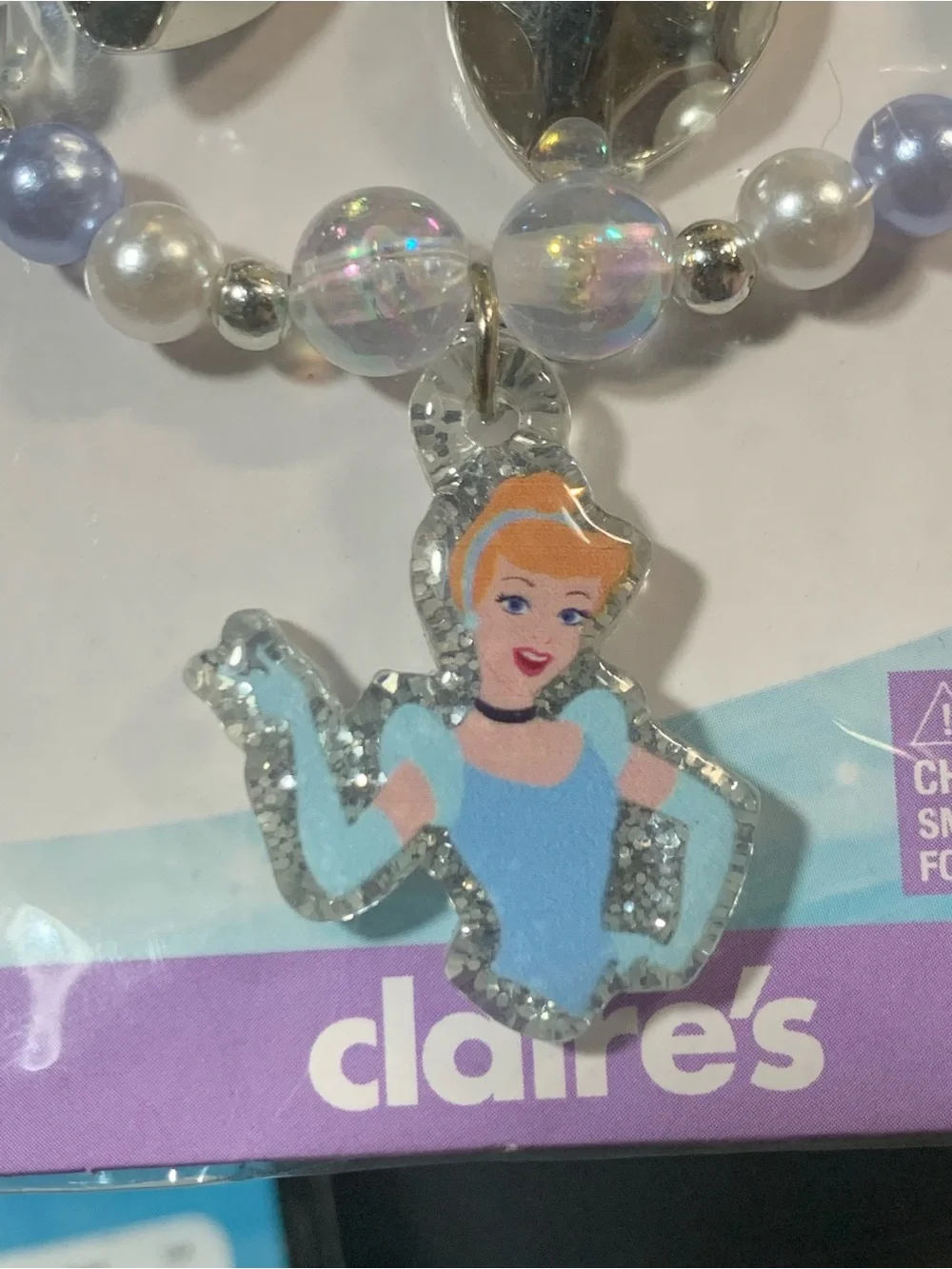 Lot of 2 Disney Claire's Jewelry Sets Cinderella and Princess Tiana NIP